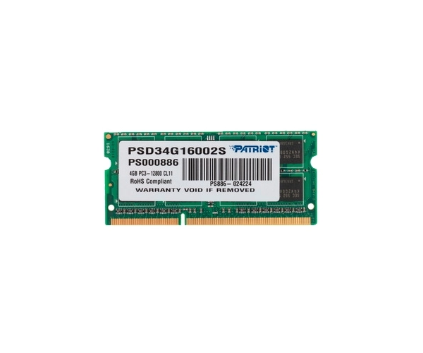 RAM DDR3 Laptop Patriot 4GB 1600MHz