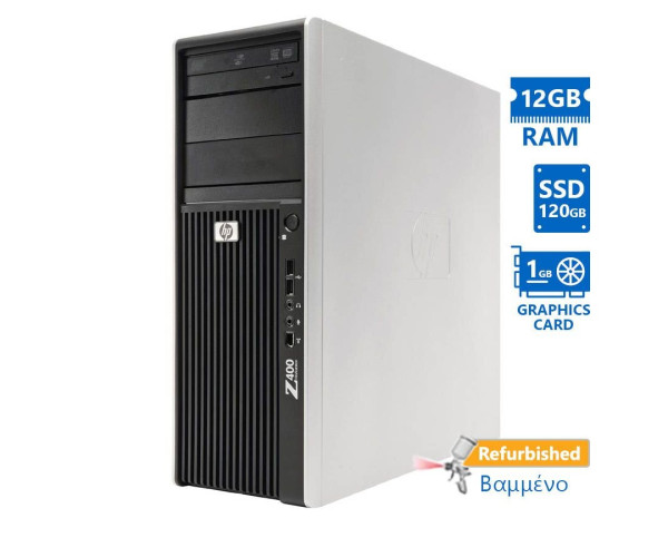 HP Z400 Tower Xeon W3565(4-Cores)/12GB DDR3/120GB SSD/Nvidia 1GB/DVD/7P Grade A+ Workstation Refurbi