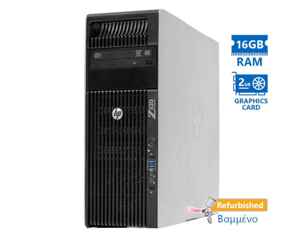 HP Z620 Tower Xeon E5-2620(6-Cores)/16GB DDR3/2TB/ATI 2GB/DVD Grade A+ Workstation Refurbished PC