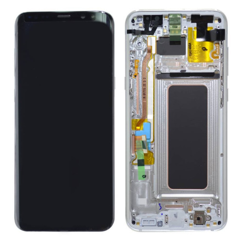 Γνήσια Οθόνη & Μηχανισμός Αφής Samsung SM-G955F Galaxy S8+ Ασημί GH97-20470B
