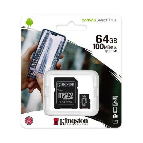 Micro SDHC 32GB Kingston Canvas Select Plus + Adap...