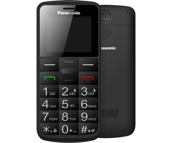 Panasonic KX-TU110EXB (Dual SIM) Μαύρο 1.77" Easy Phone με πλήκτρο SOS, Bluetooth και Μεγάλα Γράμματα