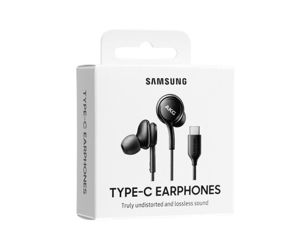 Hands Free Stereo Samsung Earphones EO-IC100BB USB-C Μαύρο με Μικρόφωνο και Πλήκτρο Λειτουργίας 1,2μ