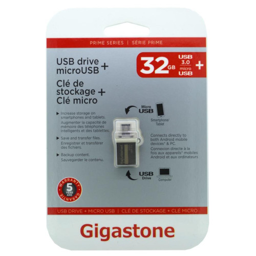 Gigastone Prime Series USB 3.0 Flash Drive Micro U...