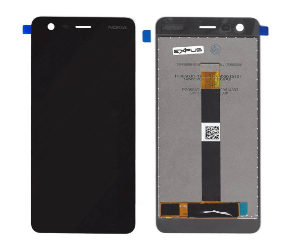 Οθόνη & Μηχανισμός Αφής Nokia 2 Dual Μαύρο χωρίς Πλαίσιο. Κόλλα Original