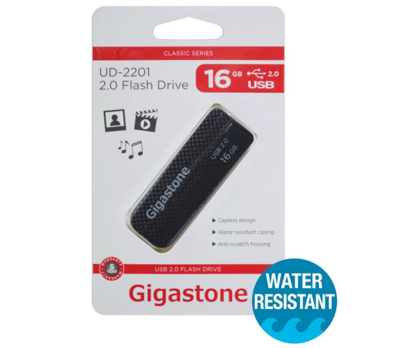 USB 2.0 Gigastone Flash Drive UD-2201 Traveler 16GB Μαύρο