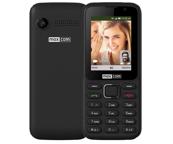Maxcom MK241 KaiOS 4G voLTE με Εφαρμογές, Κάμερα, Bluetooth, Φακό και Ραδιόφωνο Μαύρο
