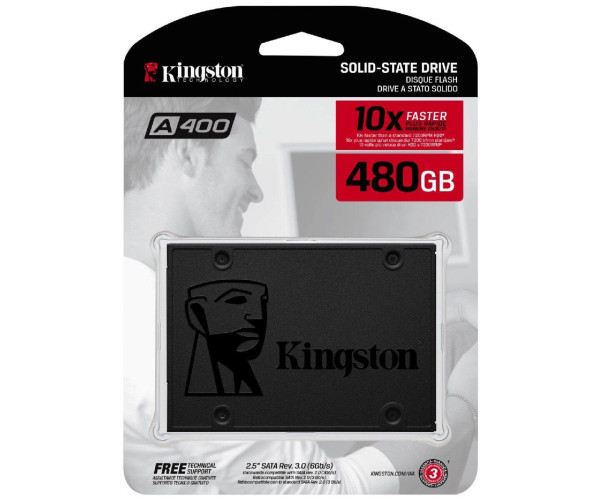 Σκληρός Δίσκος Kingston SA400S37/480G A400 2.5" SATA III 480GB SSD