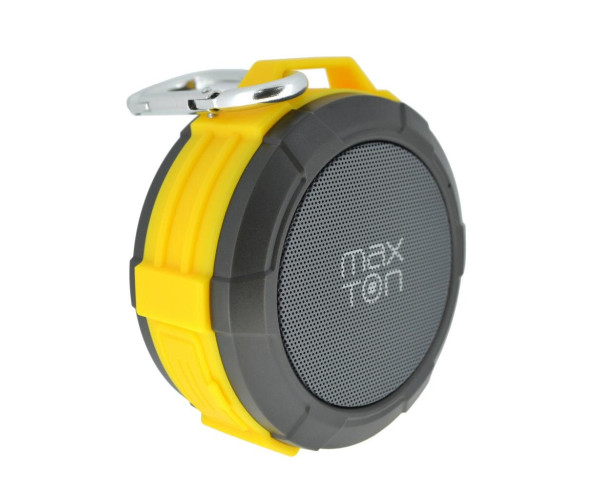 Φορητό Ηχείο Εξωτερικού Χώρου Bluetooth Maxton Telica MX51 3W IP5 Κίτρινο με Ενσωματωμένο Μικρόφωνο Audio-in MicroSD