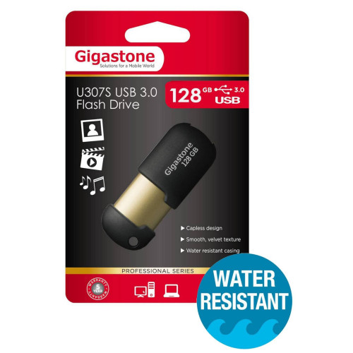 USB 3.0 Gigastone Flash Drive U307S 128GB Black Pr...