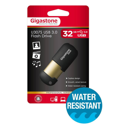 USB 3.0 Gigastone Flash Drive U307S 32GB Μαύρο Professional Series Metal Frame