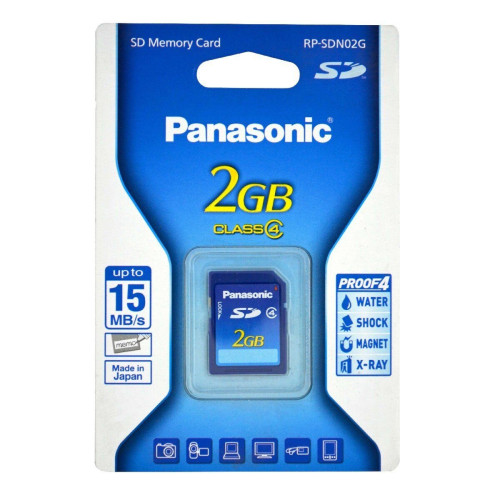 Flash Memory Panasonic RP-SDM04GE1K SD 2GB Class 4