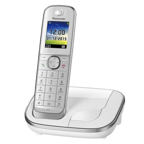 Ασύρματο Ψηφιακό Τηλέφωνο Panasonic KX-TGJ310GRW Λευκό με Υποδοχή Hands Free Λειτουργία Διακοπής Ρεύματος και Baby Monitor