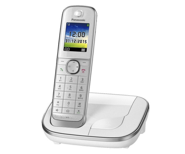 Ασύρματο Ψηφιακό Τηλέφωνο Panasonic KX-TGJ310GRW Λευκό με Υποδοχή Hands Free Λειτουργία Διακοπής Ρεύματος και Baby Monitor