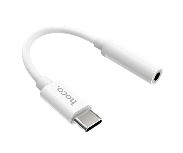 Αντάπτορας  Hoco LS30 USB-C σε 3.5mm Θηλυκό Λευκό Συμβατός με όλες τις Συσκευές