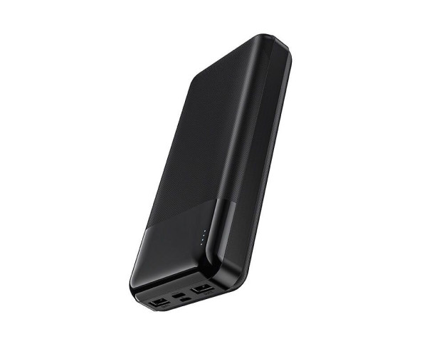 Power Bank Hoco J72A Easy 20000mAh με 2x USB-A και Φωτιζόμενη Ένδειξη Μπαταρίας  Μαύρο