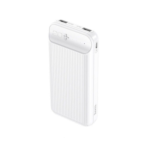 Power Bank Hoco J52A New joy 20000mAh with 2x USB-A and Led Battery Indicator White