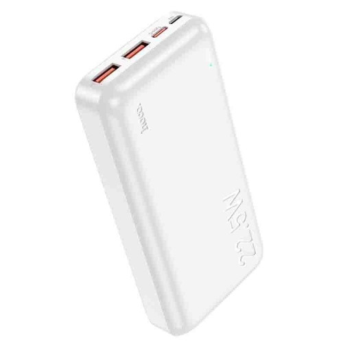 Power Bank Hoco J101A Astute 20000mAh USB 1/USB 2 22.5W USB-C 20W 5V/3A4 LED Battery Display White