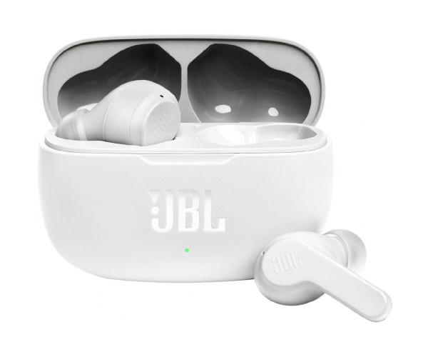 Bluetooth Hands Free JBL Wave 200TWS In-ear με 20 ώρες Αυτονομία IPX2, Deep Bass Sound Λευκό