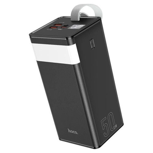 Power Bank Hoco J86A Powermaster 50000mAh PD20W+QC3.0 with 2x USB-A and USB-C Display and Desk Lamp Function Black