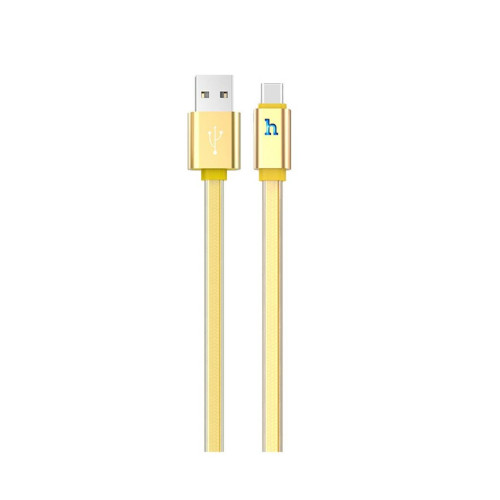 Καλώδιο σύνδεσης Hoco UPL 12 Plus USB σε USB-C 3.0A με PVC Jelly και Φωτεινή Ένδειξη 1,2m Χρυσαφί