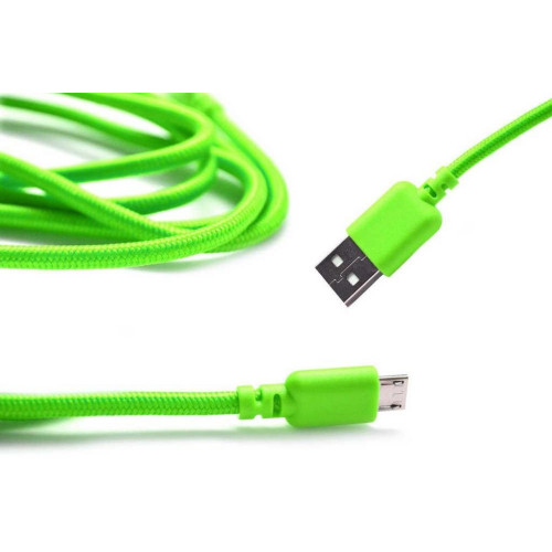 Καλώδιο σύνδεσης Κορδόνι Ancus USB σε Micro USB με Ενισχυμένες Επαφές Πράσινο
