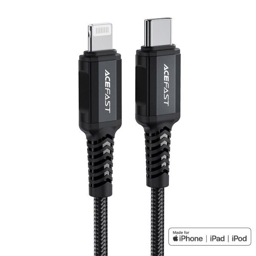 Καλώδιο σύνδεσης Acefast C4-01 USB-C σε Lightning Braided 3.0A 30W Apple Certified MFI 1.8m. Μαύρο