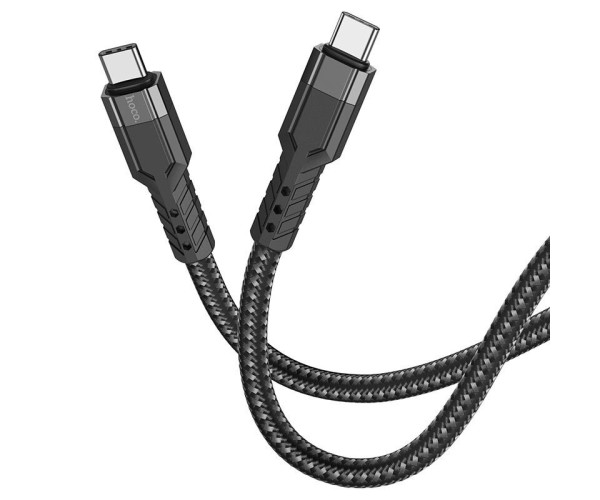 Καλώδιο Σύνδεσης Hoco U110 USB-C σε USB-C Braided 60W 20V/3A Μαύρο 1.2m Υψηλής Αντοχής