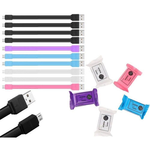 Καλώδιο σύνδεσης Jasper Candy USB σε Micro USB 20cm Διάφορα Χρώματα