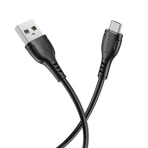 Καλώδιο σύνδεσης Borofone BX51 Triumph USB σε Micro-USB 2.4A 1μ Μαύρο