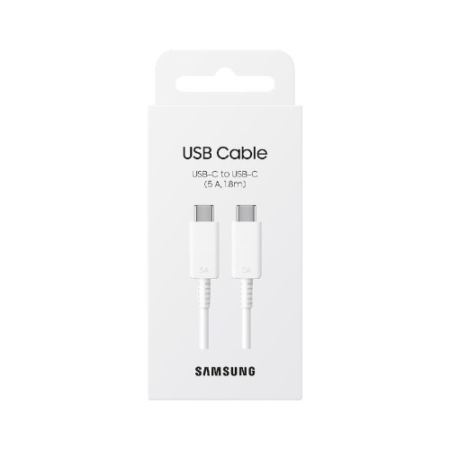 Καλώδιο σύνδεσης Samsung EP-DX510JWEGEU USB-C σε USB-C Λευκό Original 5A 1.8m