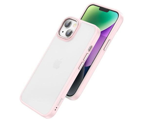 Θήκη Hoco Golden Shield Frosted Protective για Apple iPhone 14 Plus Ροζ