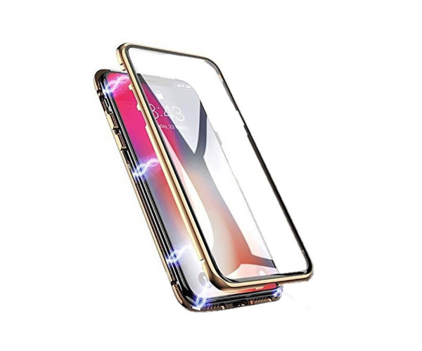 Θήκη Ancus 360 Full Cover Magnetic Metal για Apple iPhone 13 mini Χρυσαφί