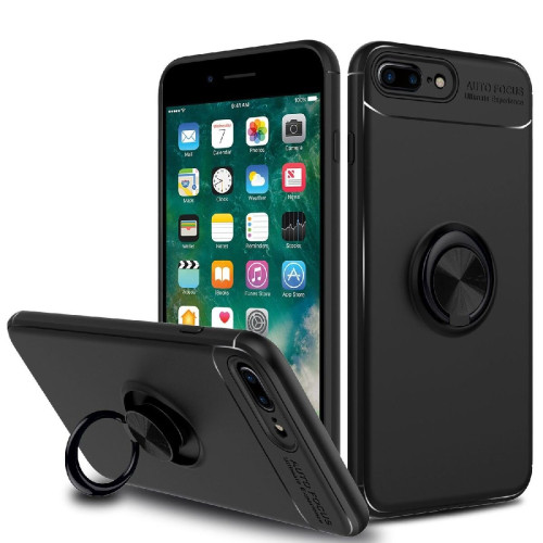 Θήκη Ancus Autofocus Shockproof με Ring Holder για Apple iPhone 8 Plus Μαύρη