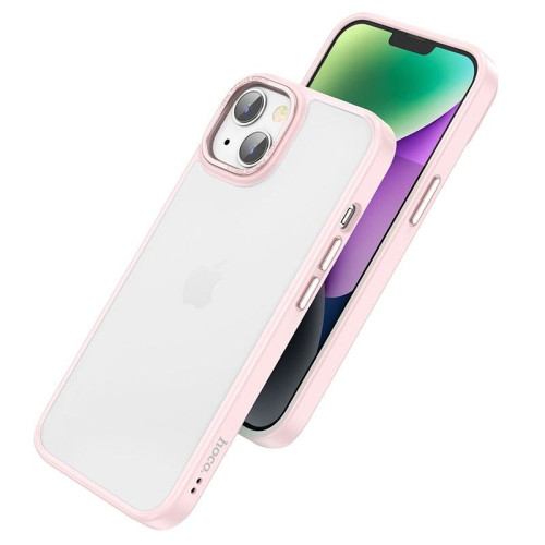 Θήκη Hoco Golden Shield Frosted Protective για Apple iPhone 14 Ροζ