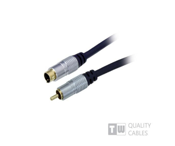 Gold 3M Hq  Premium S-Video Plug To Rca M blister pack