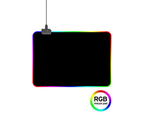 Mousepad iMICE GMS-WT5 Soft με RGB LED περιμετρικό φωτισμό 350x250mm Μαύρο