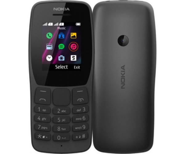 Nokia 110 (2019) 4th Edition Dual Sim 1.77" Μαύρο GR