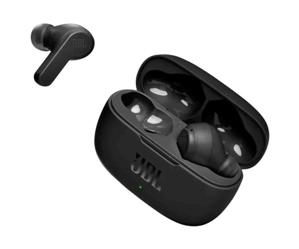 Bluetooth Hands Free JBL Vibe 200TWS In-ear TWS με 20 ώρες Αυτονομία IPX2, Deep Bass Sound Μαύρο