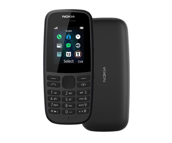 Nokia 105 (2019) 4th Edition  1.77" Μαύρο EU Χωρίς Ελληνικό Μενού