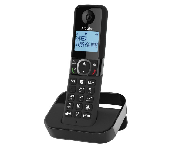 Ασύρματο Ψηφιακό Τηλέφωνο Alcatel F860  με Ανοιχτή Ακρόαση και Δυνατότητα Αποκλεισμού Κλήσεων  Μαύρο