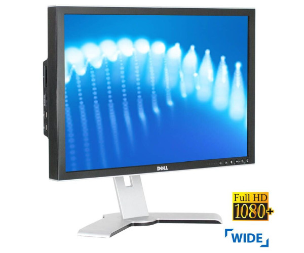 Used Monitor 2407WFPb TFT/Dell/24"FHD/1920x1200/Wide/Silver/Black/D-SUB & DVI-D & USB HUB