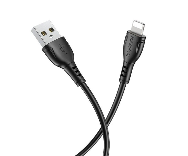 Καλώδιο σύνδεσης Borofone BX51 Triumph USB σε Lightning 2.4A 1μ Μαύρο