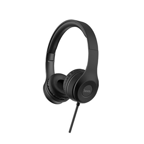 Headphone Stereo Hoco W21 Graceful Charm 3.5mm with Microphone Black