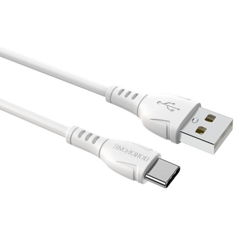 Καλώδιο σύνδεσης Borofone BX51 Triumph USB σε USB-C 2.4A 1μ Λεύκο