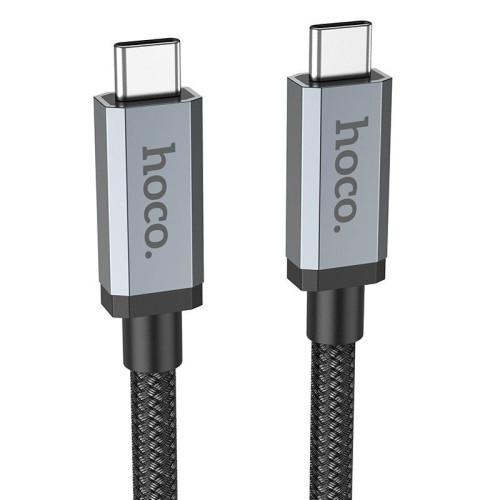 Καλώδιο Σύνδεσης Hoco US06 USB-C σε USB-C 4K 20V/5A 100W για Γρήγορη Φόρτιση και HD Μαύρο 2m Braided
