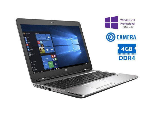 HP (C) ProBook 650G2 i5-6300U/15.6”/4GB DDR4/500GB/No ODD/Camera/No BAT/No PSU/10P Grade C Refurbish