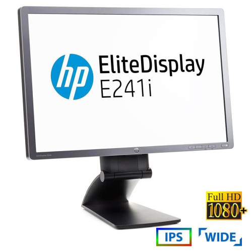 Used (A-)Monitor E241i IPS LED/HP/24"FHD/1920x1200/Wide/Silver/Black/Grade A-/D-SUB & DVI-D & DP & U