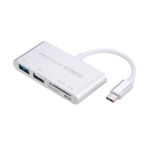 Adaptor OTG USB Type-C σε 1xUSB 3.0, 1xUSB 2.0 και Card Reader MicroSD/SDHC w/Micro USB Combo C284