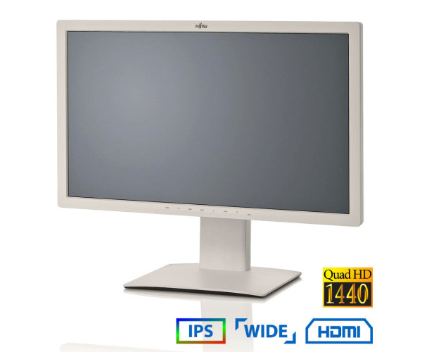 Used (Α-) Monitor P27T-7 IPS LED/Fujitsu/27"QHD/2560x1440/Wide/White/Grade A-/D-SUB & DVI-D & DP & H